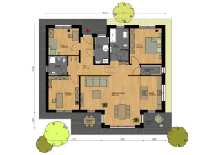 Bungalow bauen - Bungalow Grundriss Musterhaus